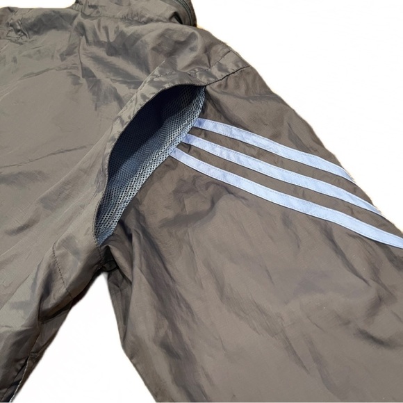 💨 Adidas Vintage Vented Windbreaker | Hidden Hood | Size Small | Navy | EUC - Picture 6 of 14